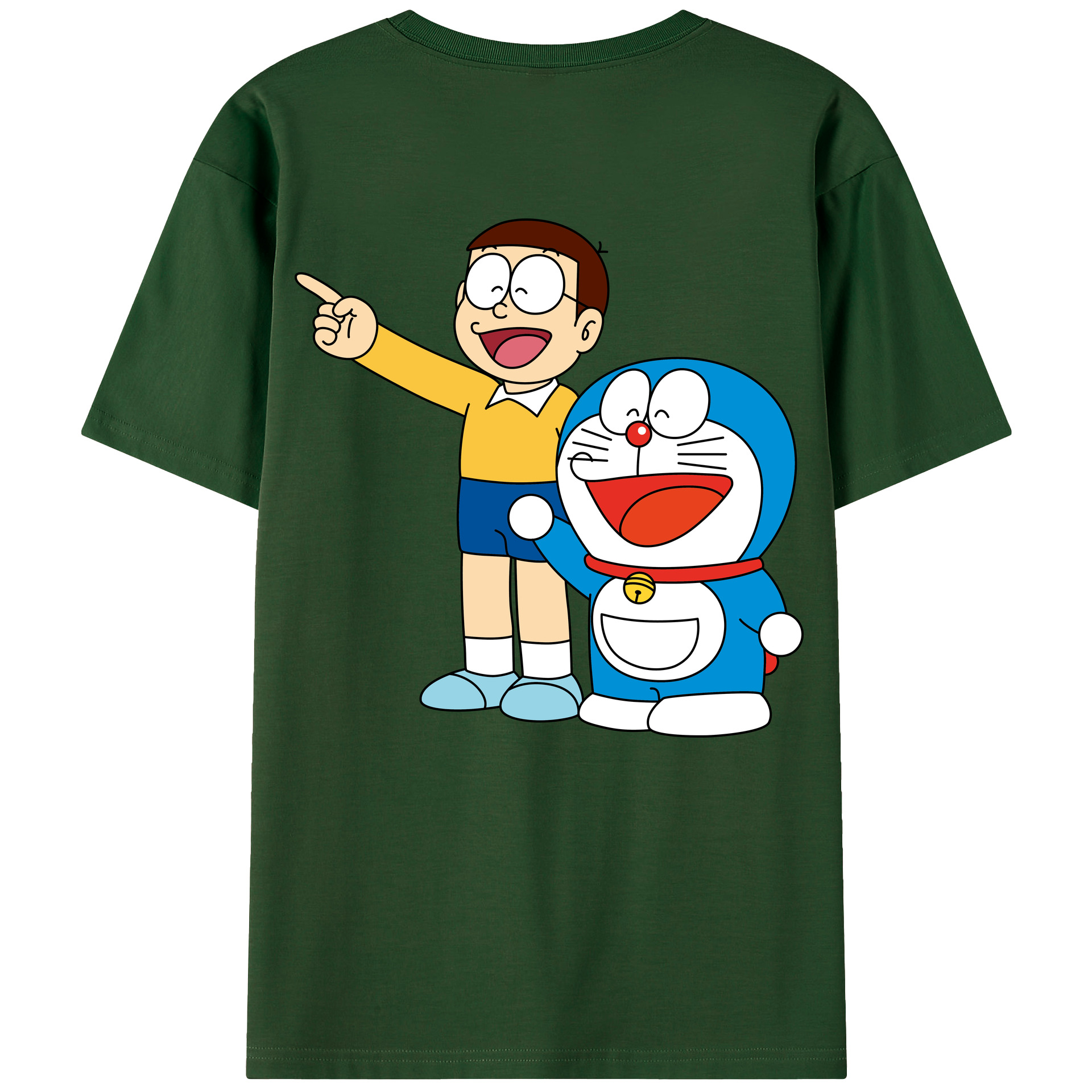 （画像用） ドラえもん 野比 のび太 Doraemon Nobita Nobi 綿100％半袖Tシャツ（背面プリント）